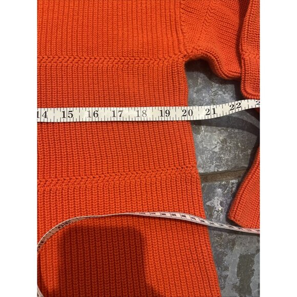 Talbots Sweater Women’s Size X Orange Plus‎ Knit 100% Prima Cotton Colorful Cozy - Picture 7 of 8